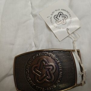 American Revolution Bicentennial Bronze Belt Buckle